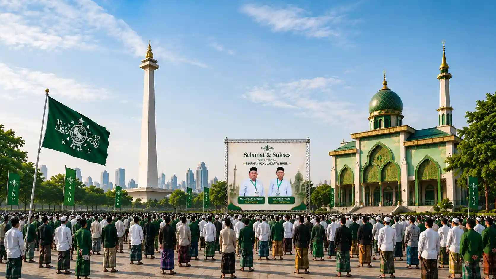 Kebersamaan pengurus dan warga PCNU Pengurus Cabang Kabupaten Garut